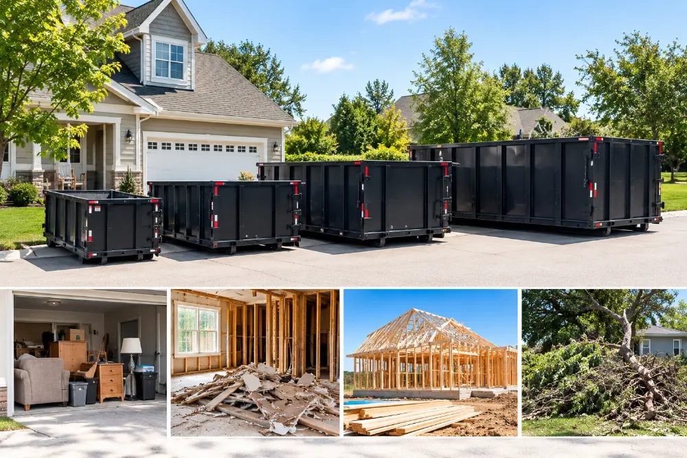 Roll-off dumpster sizes for Bellevue WI projects